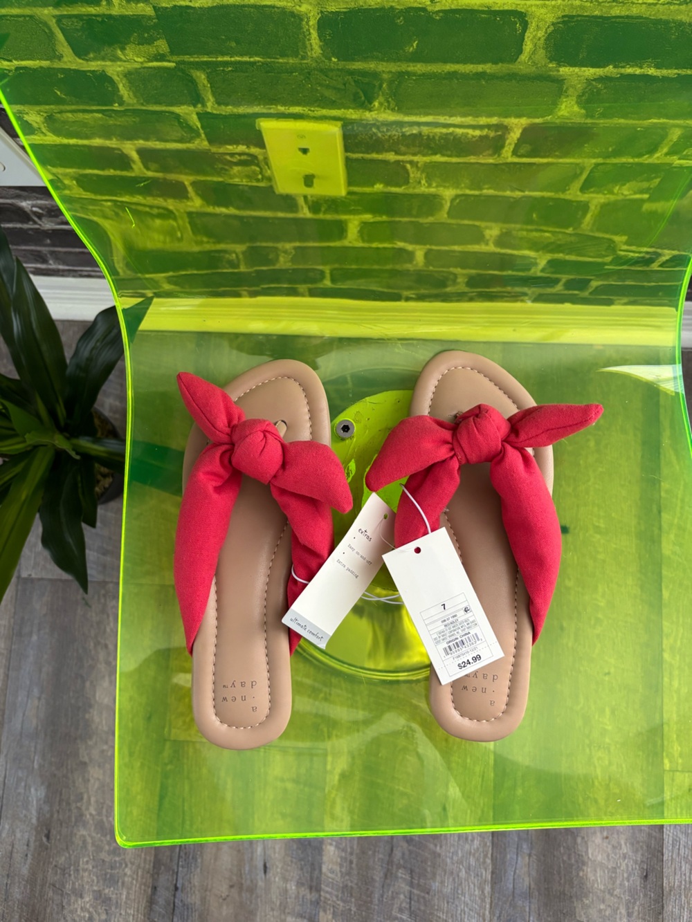 a new day Coral Knot-Detail Thong Sandals